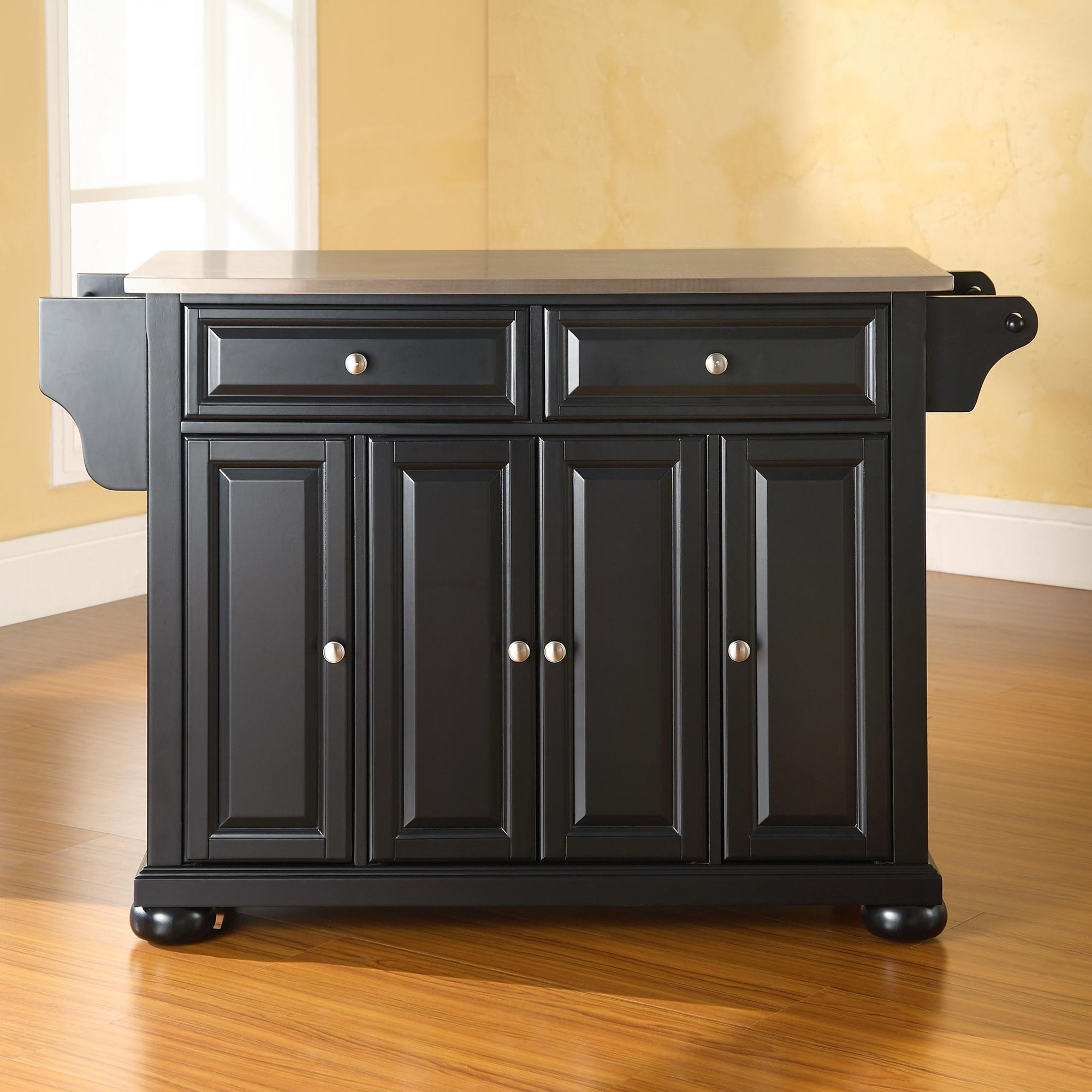 Pottstown Kitchen Island with Stainless Steel Top & Reviews Birch Lane